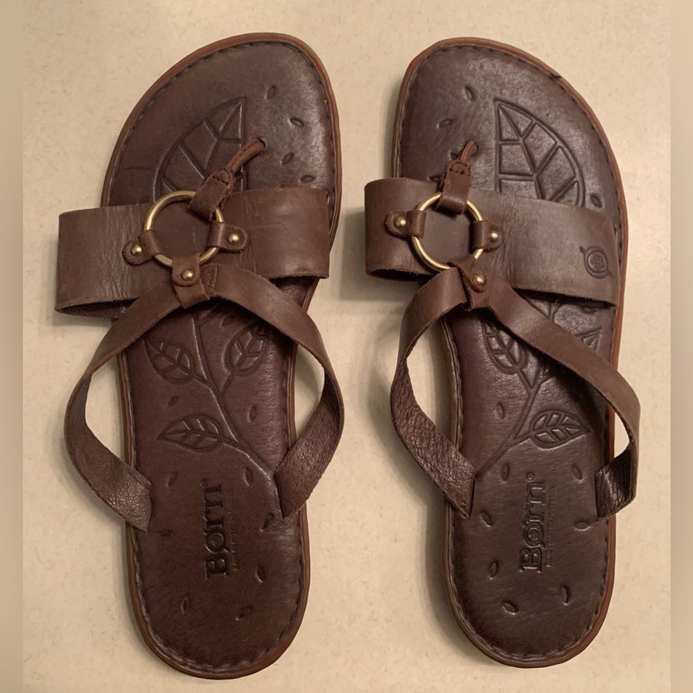 Born Brown Leather Sandals